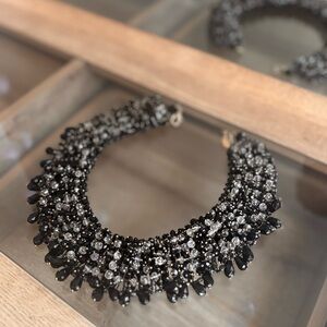 Elegant Black and gold Statement Necklace